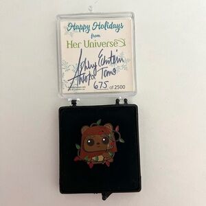 Her Universe Holiday 2023 LE Ewok Christmas Lights Pin Signed by Ashley Eckstein